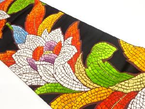 花模様織出し袋帯